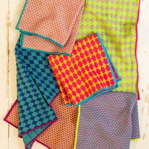 Woven Dish Cloth Napkins, Set of 6 - Multi