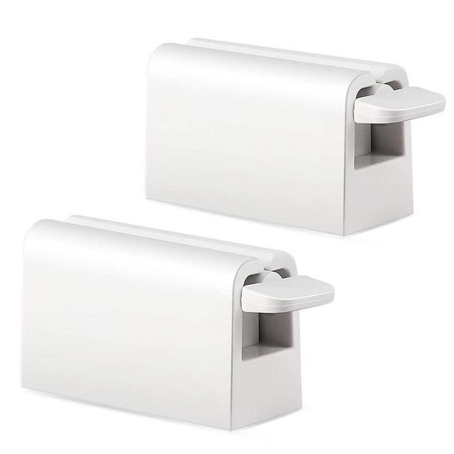 BEZOX Minimalist Toothpaste Tube Roller Squeezers(Set of 2), ABS Plastic Toothpaste Squeeze Tool, Eco-Friendly Toothpaste Holder Dispenser - White