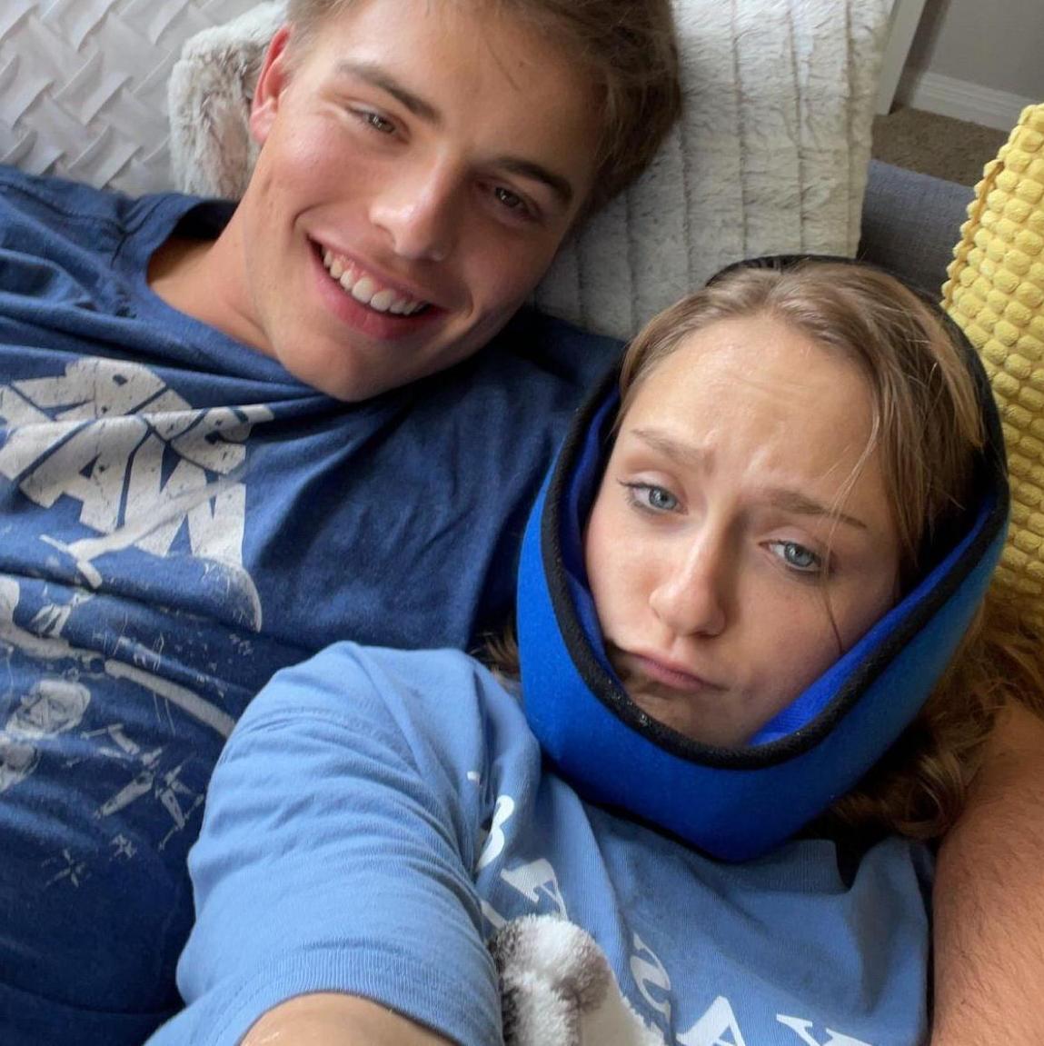 Ben came home shortly after leaving for college (Labor Day weekend) so he could help Kylee after getting her wisdom teeth out. He always had a reason to see her :)