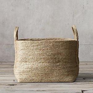 Handwoven Jute Basket - Natural, Small