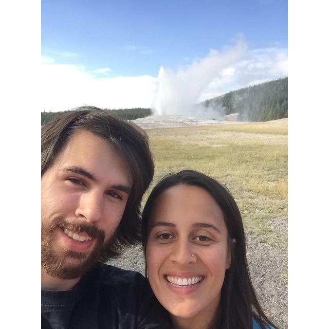 Visiting Yellowstone in 2015.