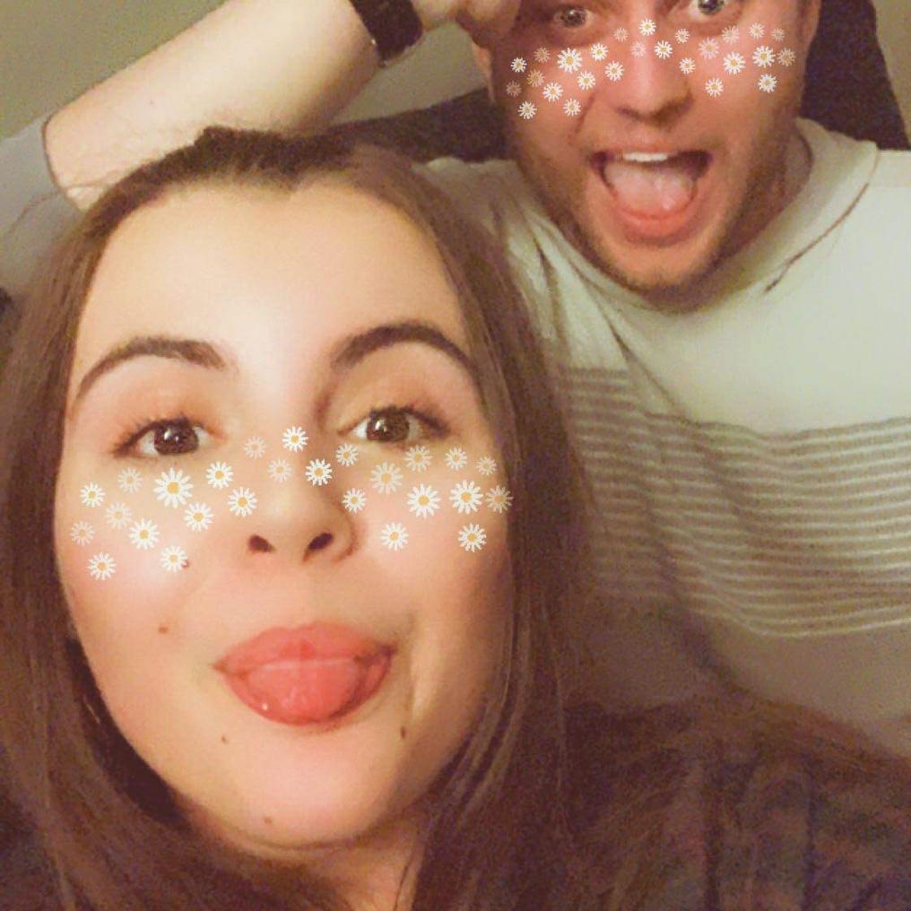 Our first selfie (and Matt's favorite photo of us)