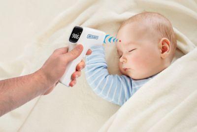 Non-Contact Digital Infrared Thermometer with Handle in White