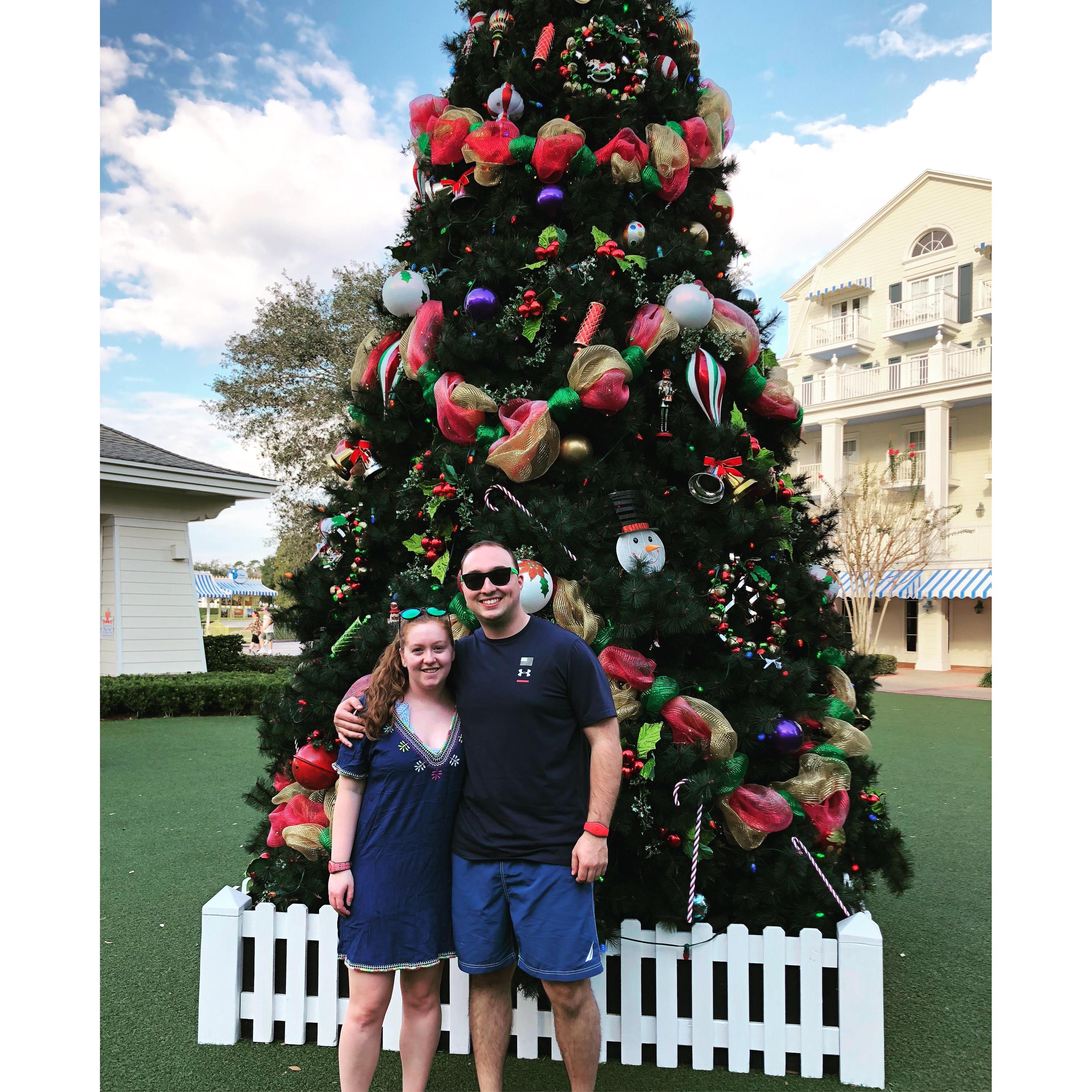 Enjoying the Christmas season in Disney World, 2018