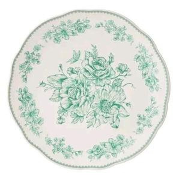 The Pioneer Woman Agatha 12-Piece Stoneware Dinnerware Set, Green