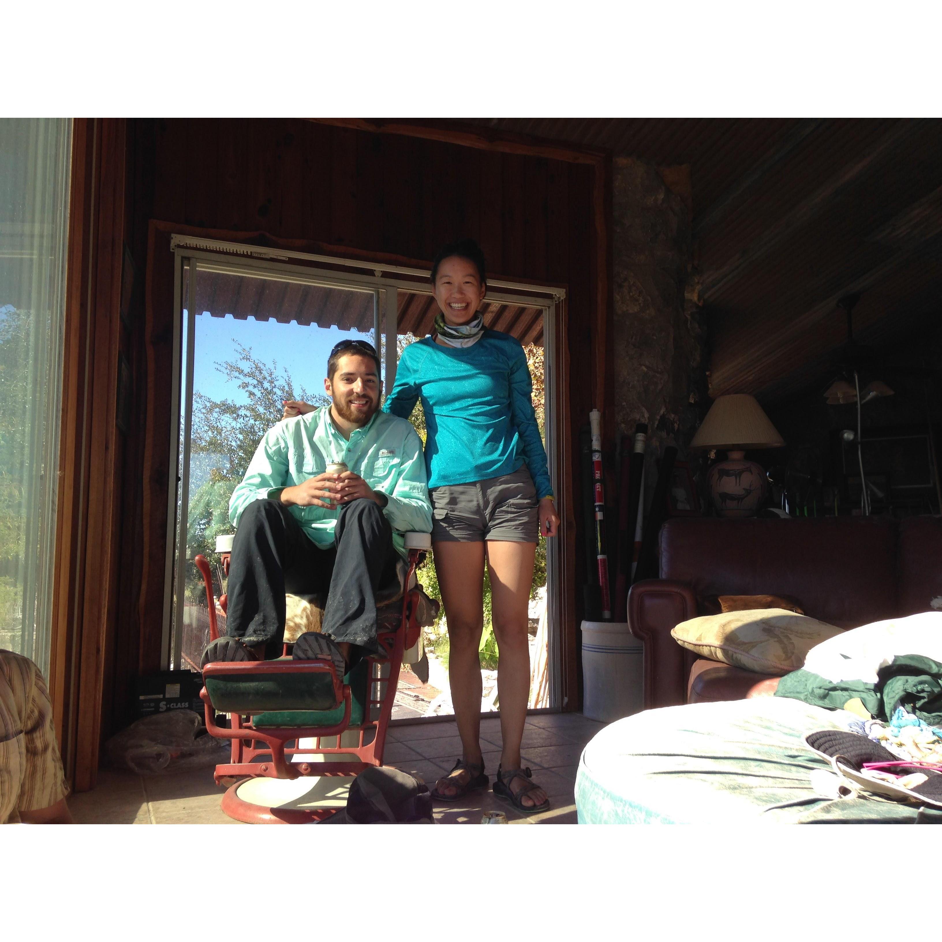 Enjoying beers after 3 days on the Devil's River. Nov 2016