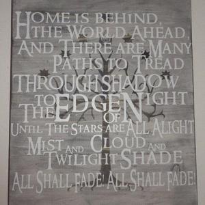 Lord of the Rings Sign / Home Decor – Tree of Gondor Wall Hanging – Edge of Night / Steward of Gondor (Pippin's Song) – LOTR Decor