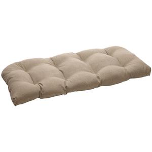Pillow Perfect Indoor/Outdoor Taupe Textured Solid Wicker Loveseat Cushion