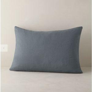 Melia European Flax Linen® Sham Dusty blue color