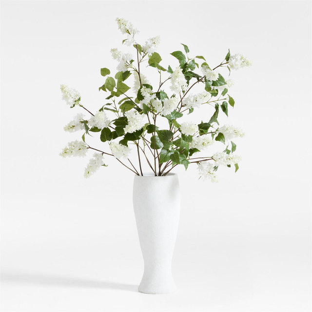 Faux White Lilac Spray 50" by Abigail Ahern