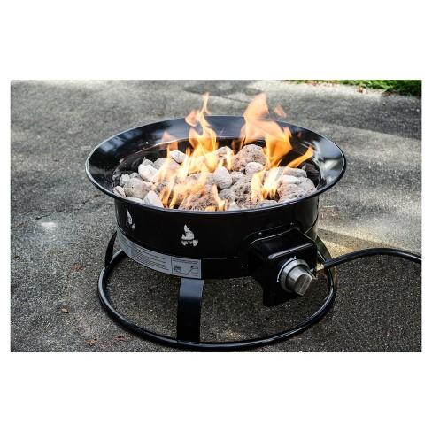 19" Portable Propane Gas Round Outdoor Fire Pit - DestinationGear