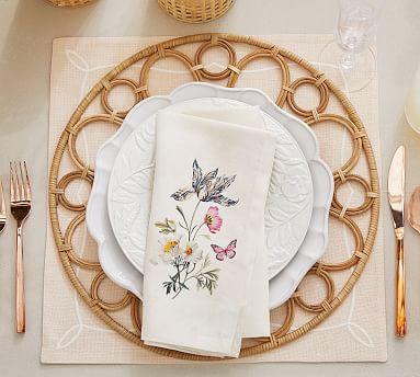 Monique Lhuillier Antibes Handwoven Rattan Charger Plate