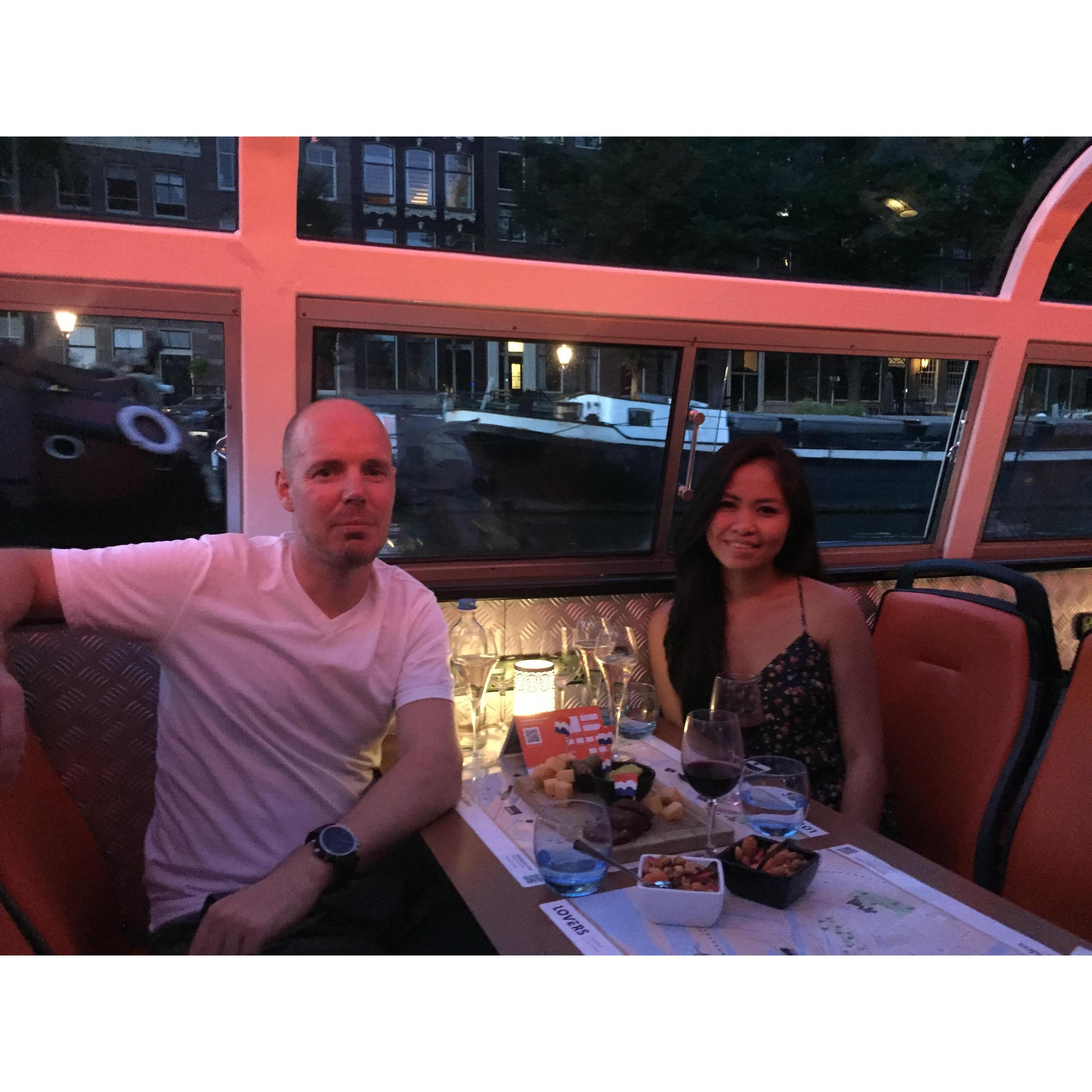Cruising the canals of Amsterdam, Netherlands, 2018