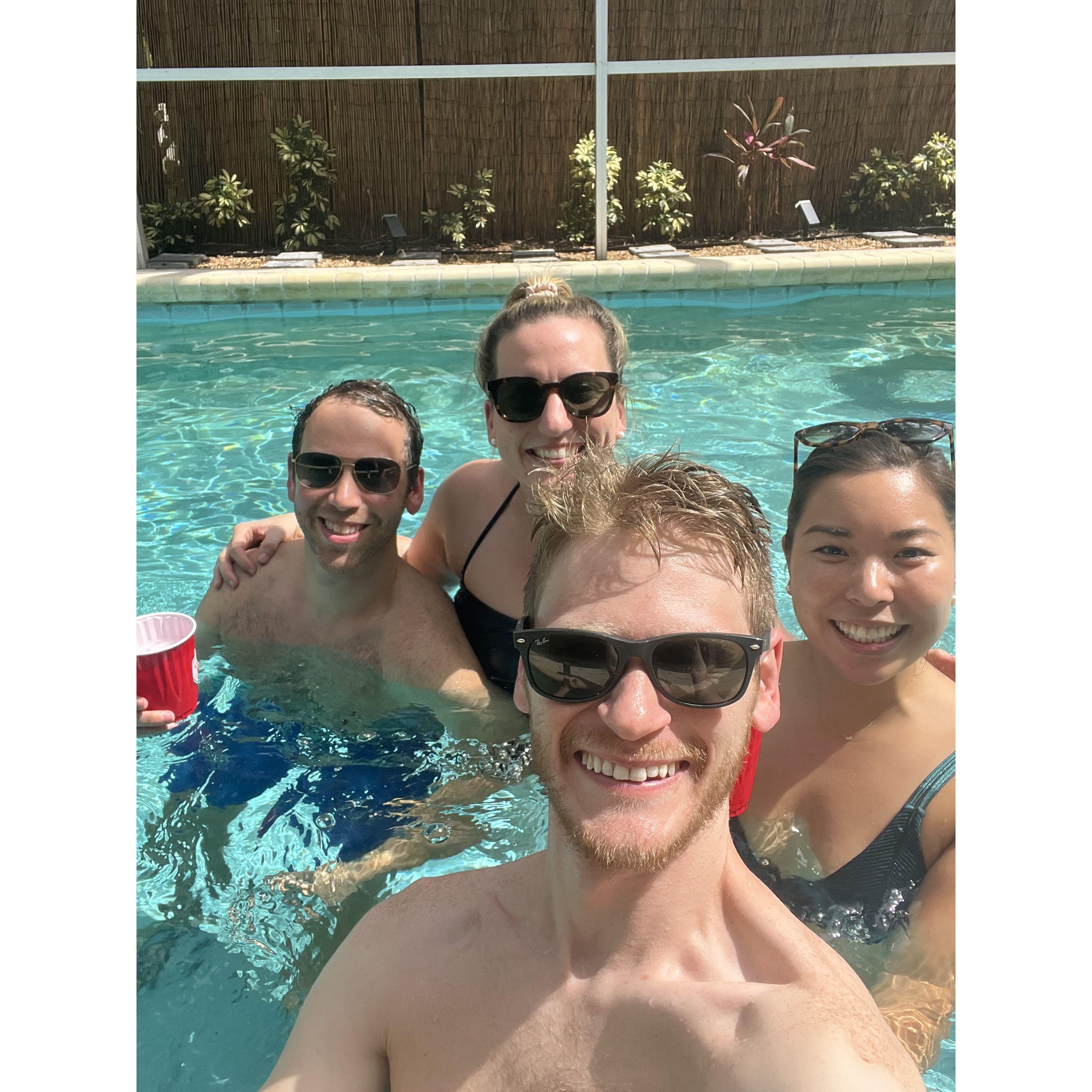 Pool day with Jeff and Caitlin