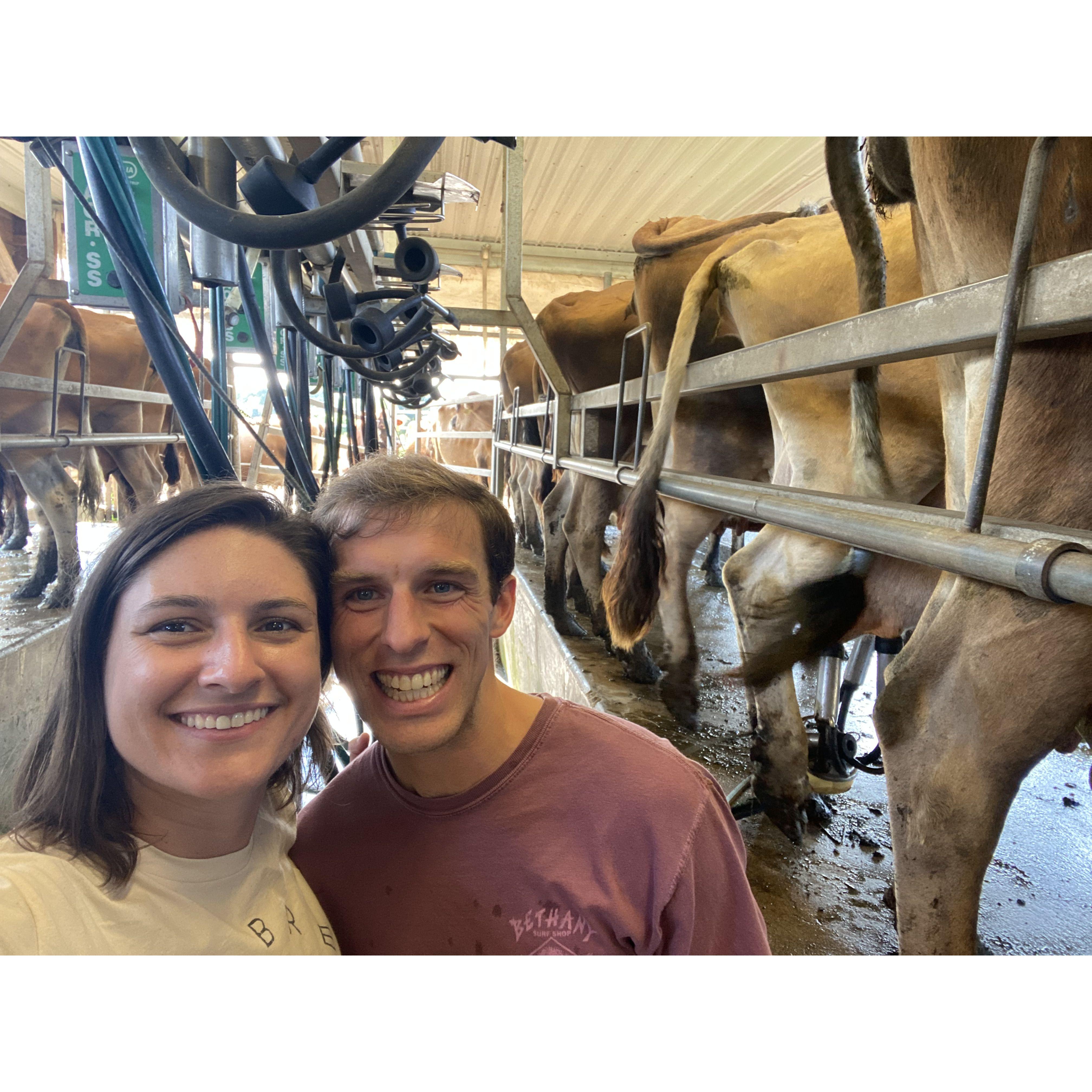 John surprised Charis with one of her bucket list items: milking a cow! Sept 17, 2022