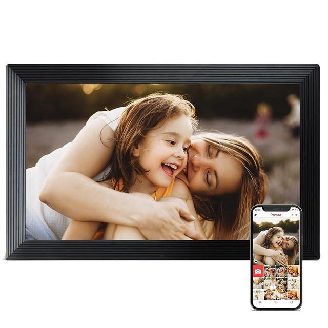 Digital Picture Frame WiFi, 15.6 Inch Frameo Digital Photo Frame, 32GB Memory, 1920*1080 IPS HD Touch Screen, Auto-Rotate, Share Pictures Video Instantly, Gift for Mom, Wedding, Birthday, Anniversary