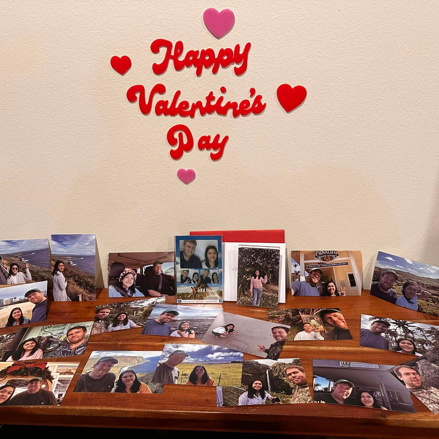 First Valentine’s Day as a couple—we made it through despite the distance, and Josh prepared this sweet surprise!