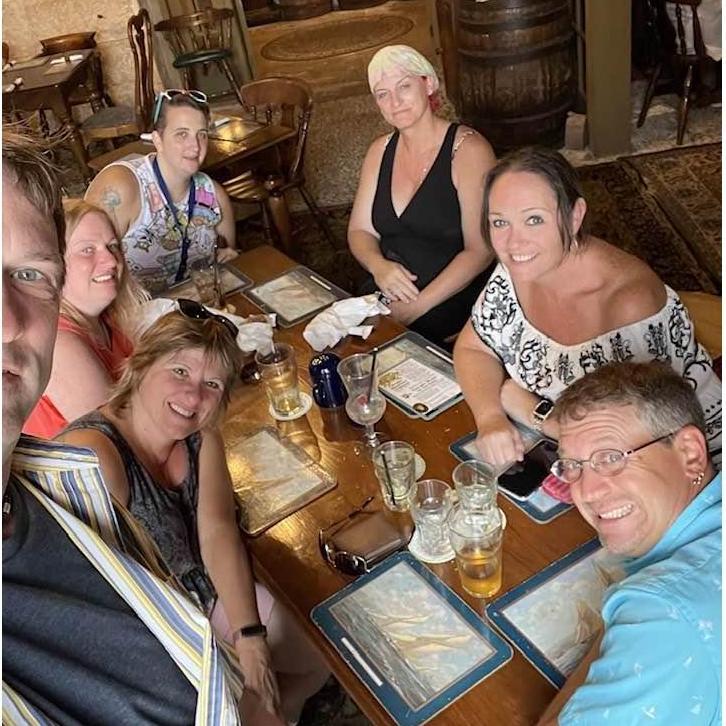 Taking a break from sightseeing in Bermuda