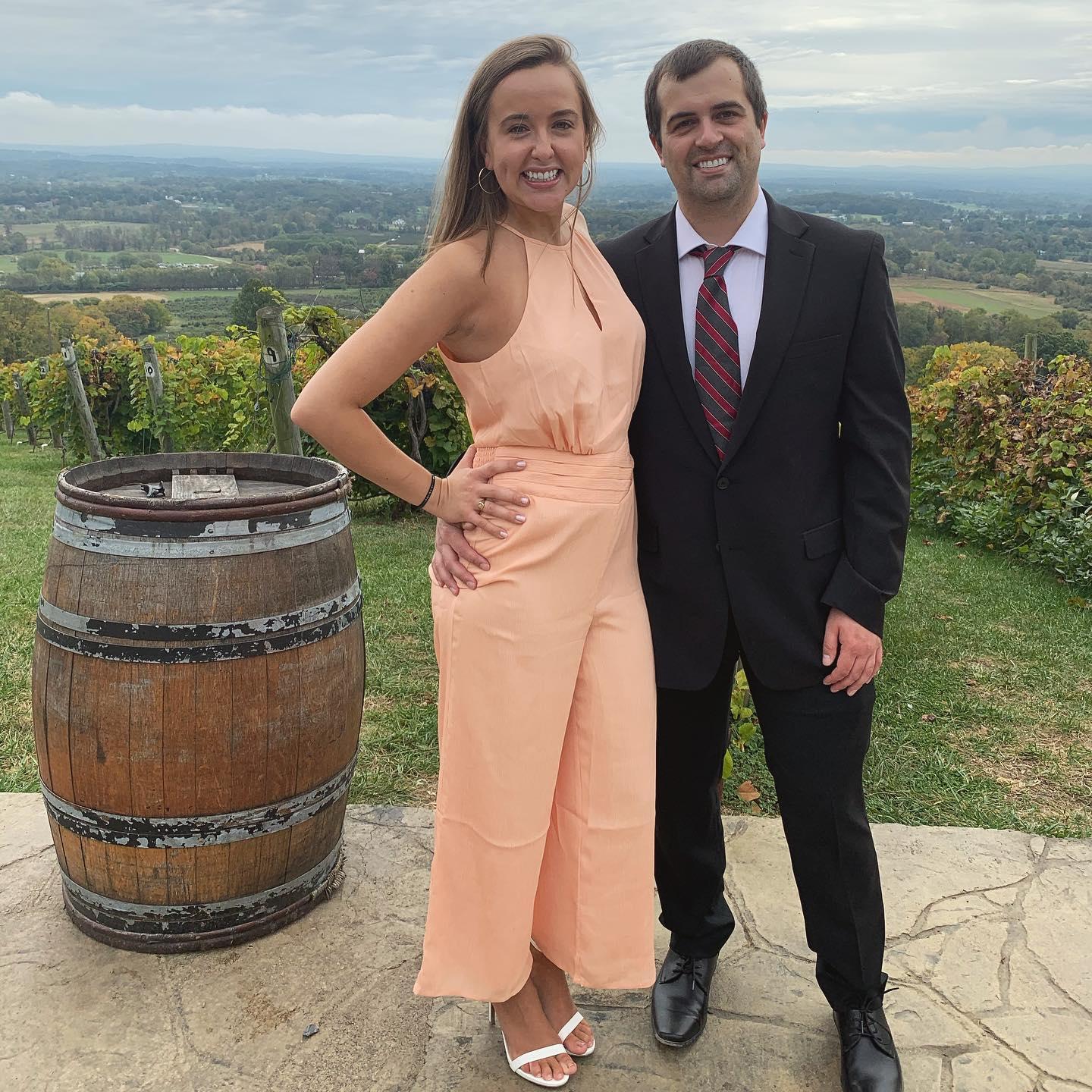 Fall 2020 - our first time attending a wedding together (JD was the best man!)