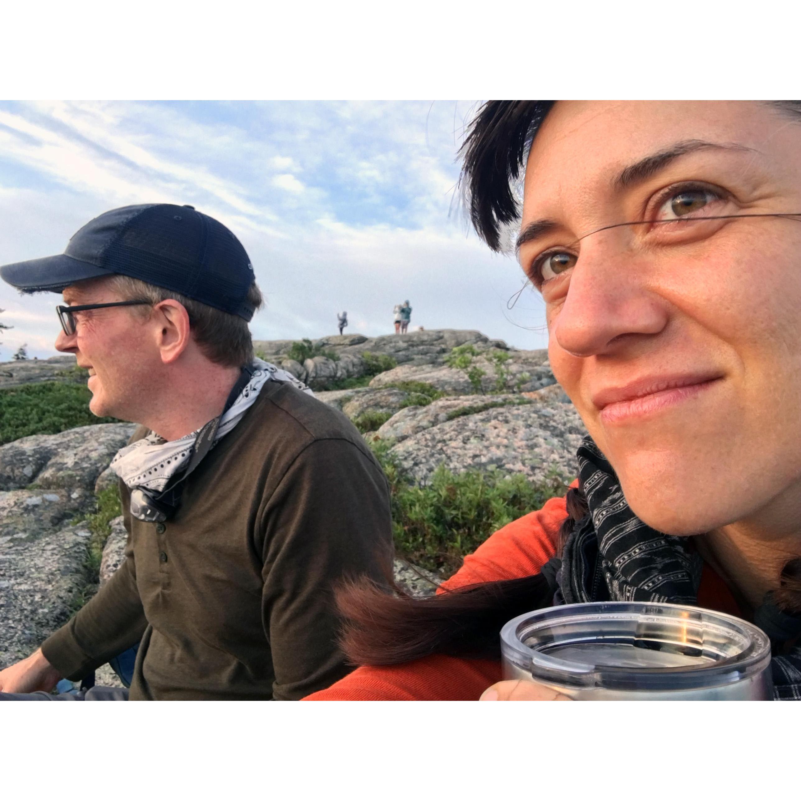 we watched the sunrise on cadillac mountain! it lived up to all the hype