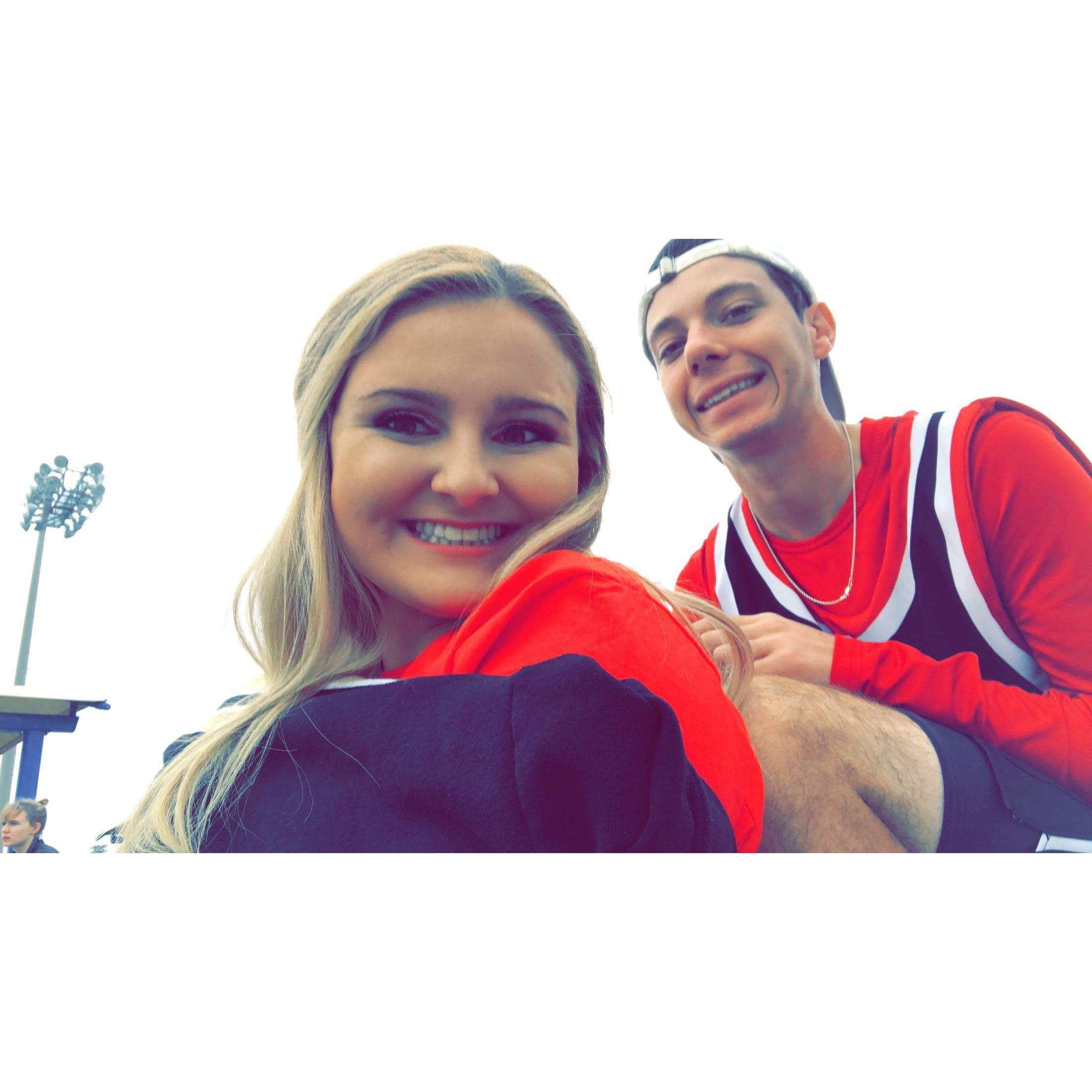 Supporting Dylan for his lacrosse game!