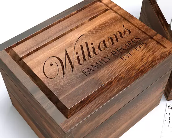 Wood Recipe Box