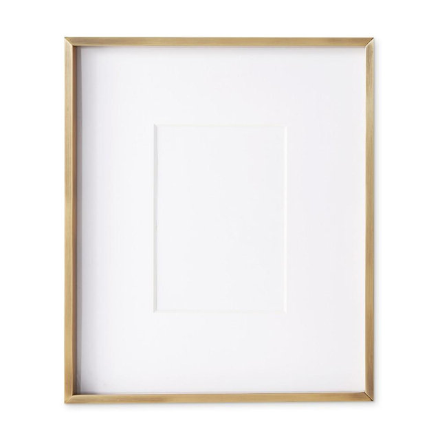 Polished Nickel Gallery Frames with Antique Brass, 5" X 7"