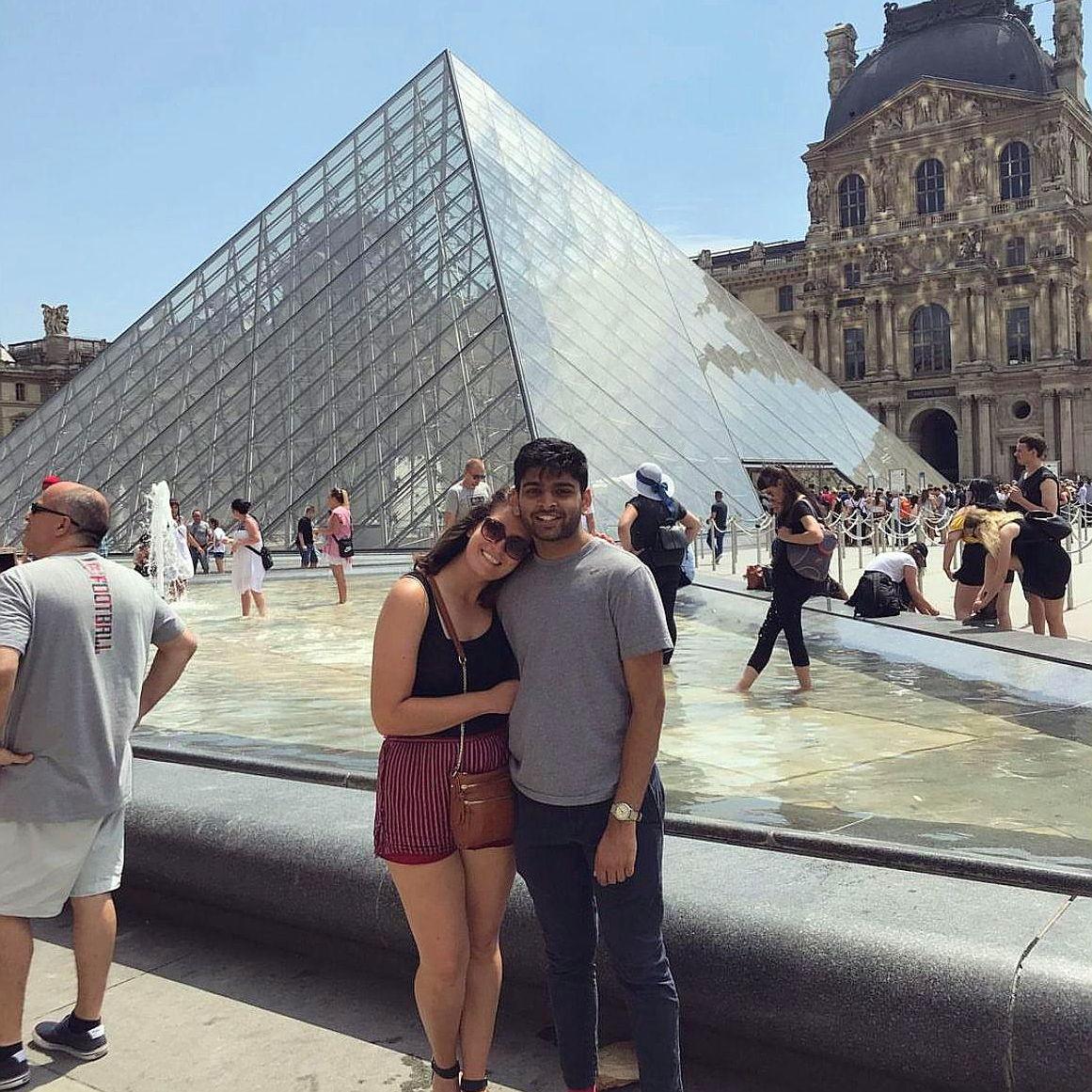 We met up in Paris when we were both studying abroad in the Summer of 2018!