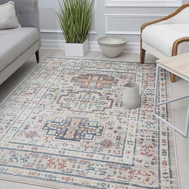 Rugs America GL55D Area Rug, 8' x 10', Flaxen Sundara