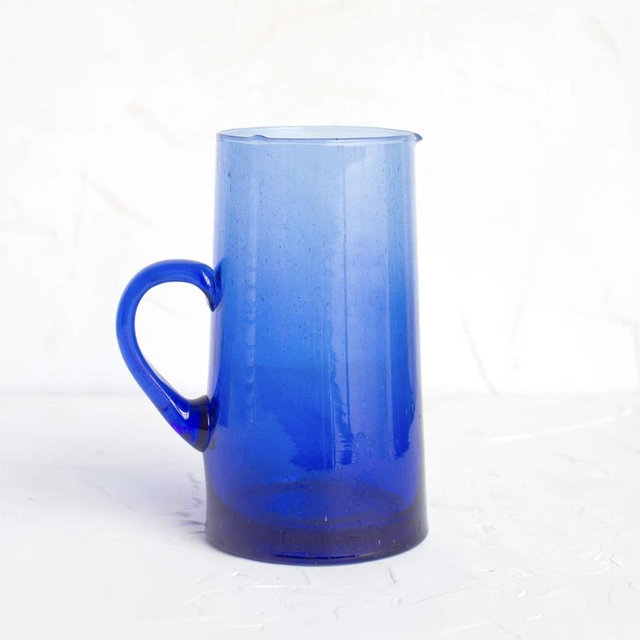 Moroccan Recycled Glass Pitcher