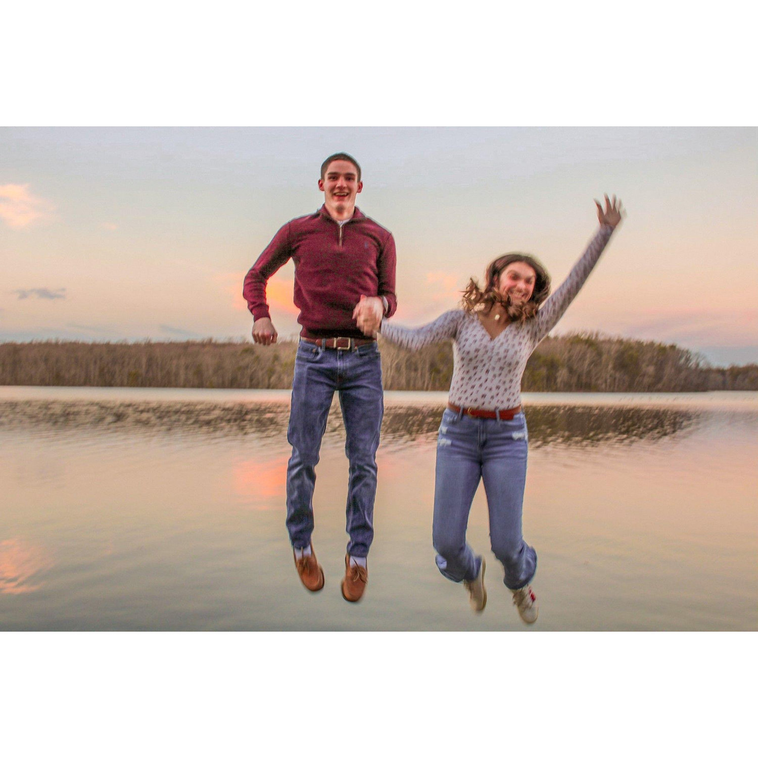 One of our favorite photo prompts... see how high you can jump... Andrew always wins!