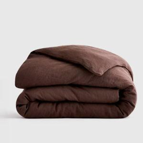 European Linen Duvet Cover in Espresso