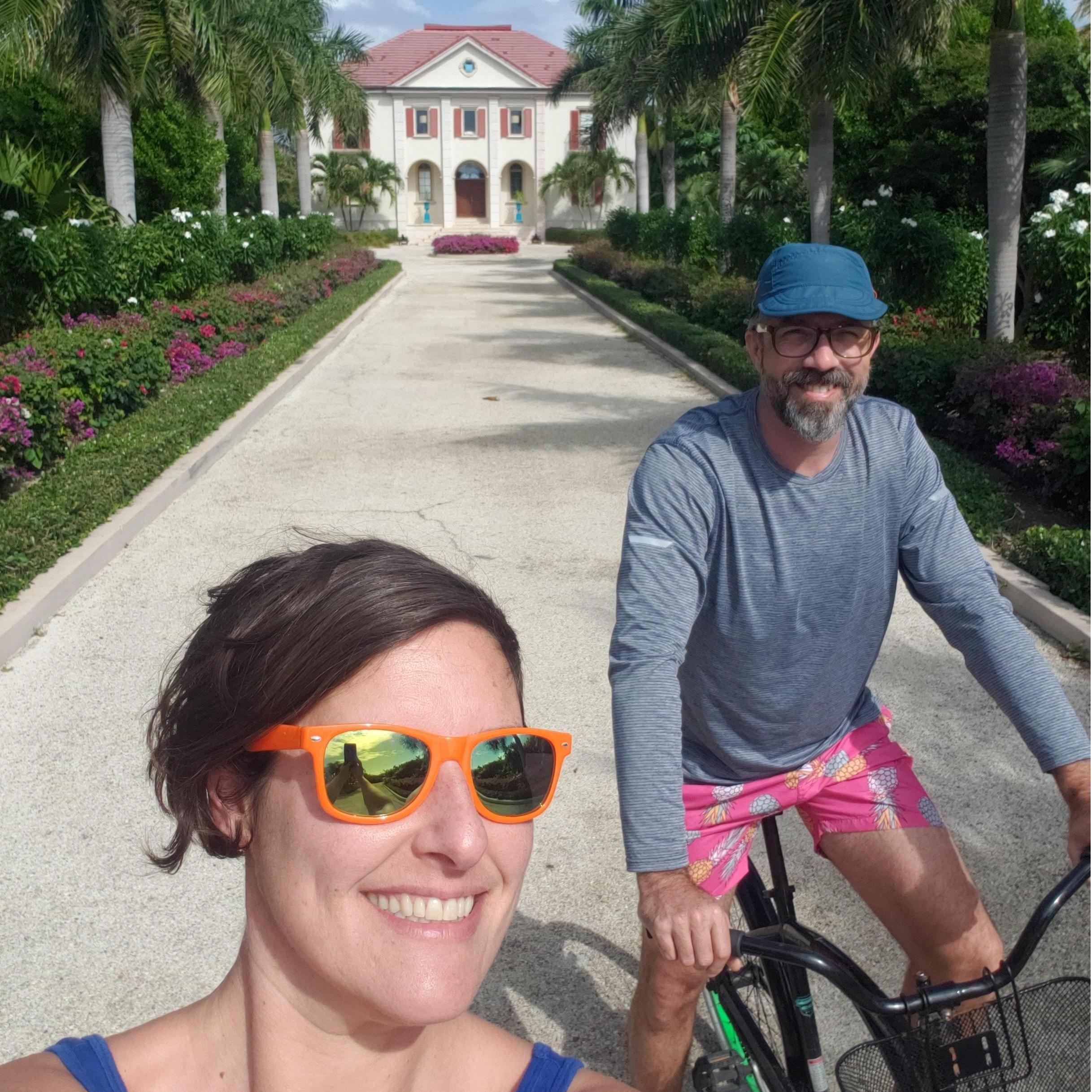 Riding bikes around Turks and Caicos, Dec 2018