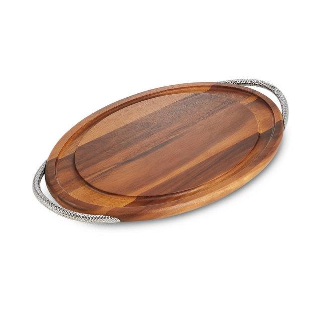 Nambé Braid Carving Board with Handles