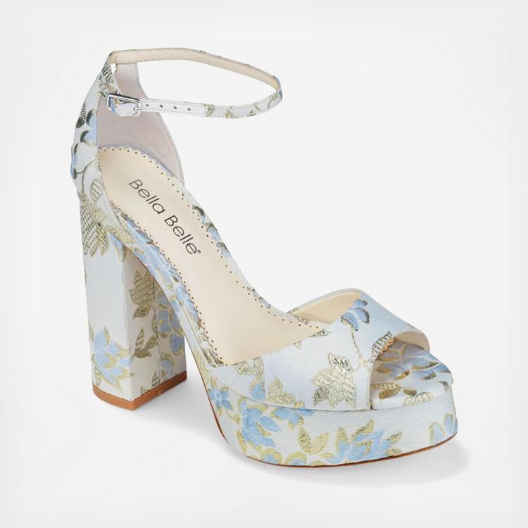Belle ˖⋆　1002 Bella Belle Shoes, Catarina Floral Jacquard Platform Sandals
