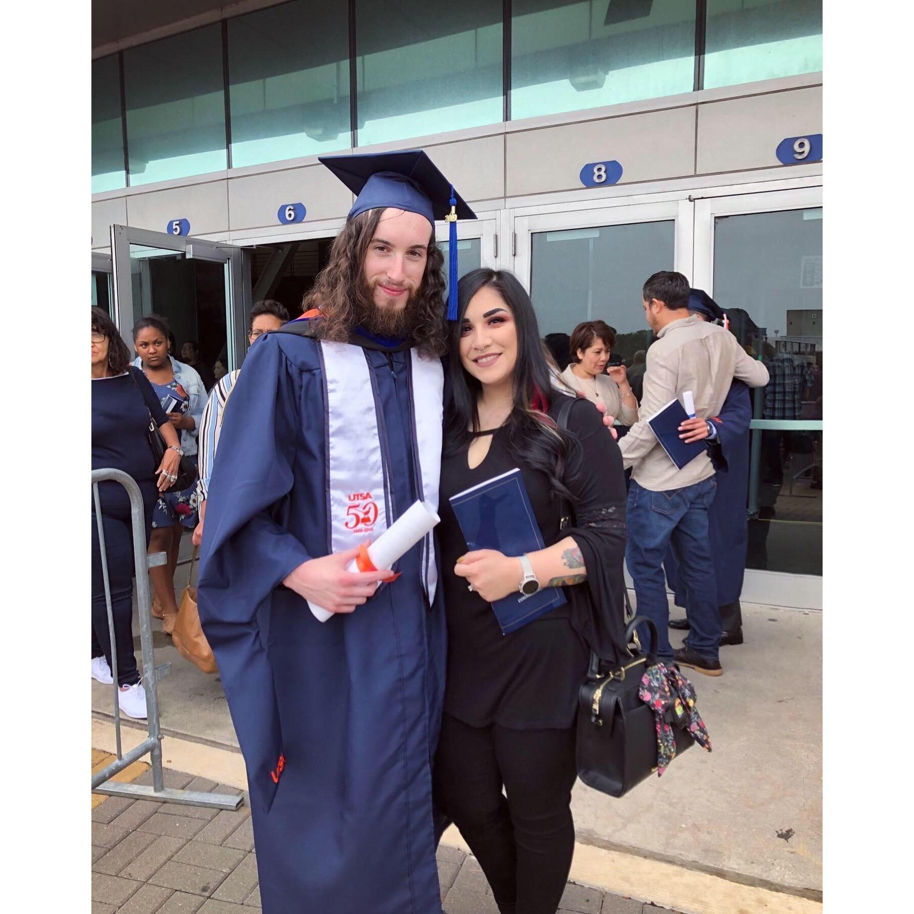 Christian's M.A. commencement ceremony