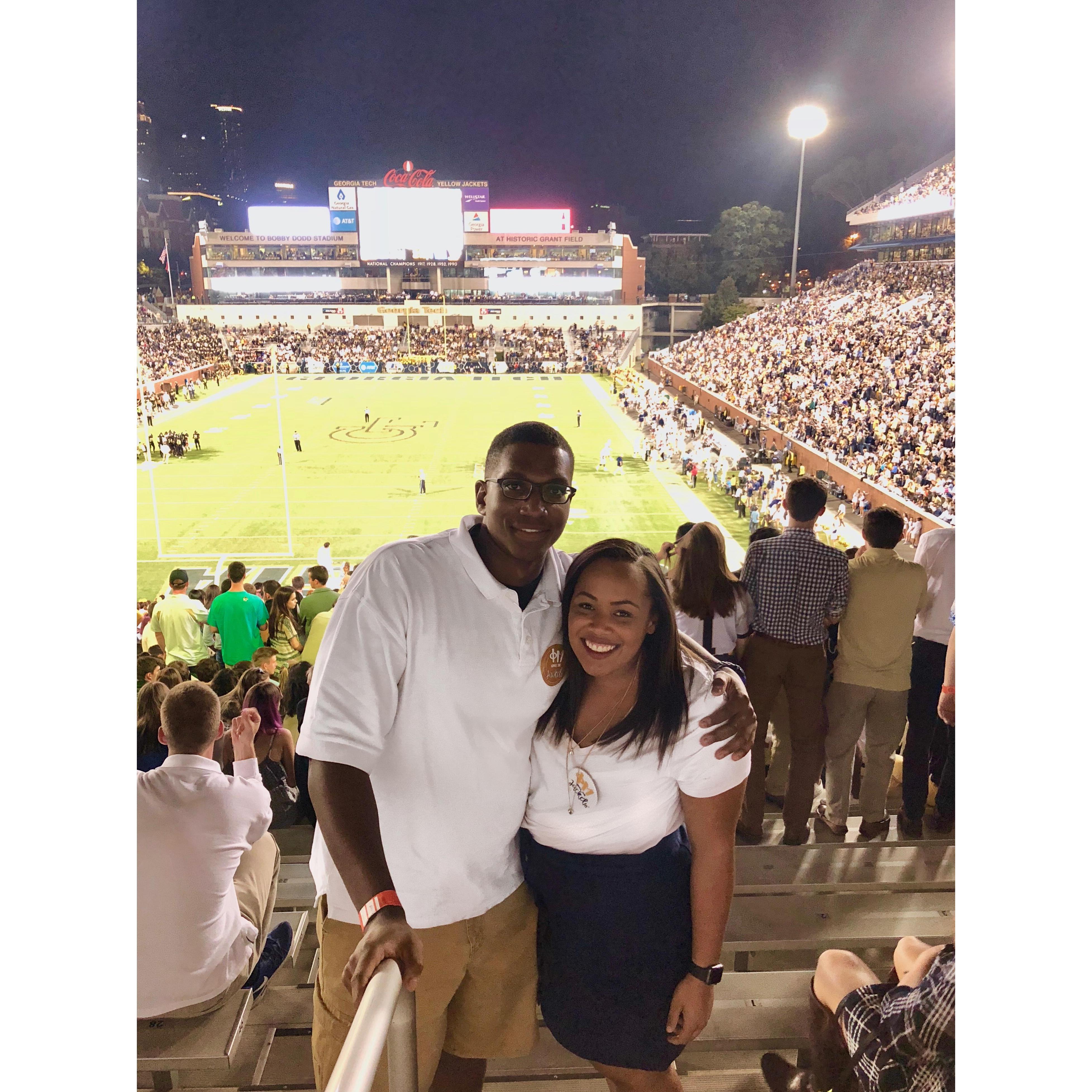 GT football white out game! (We probably did not win)