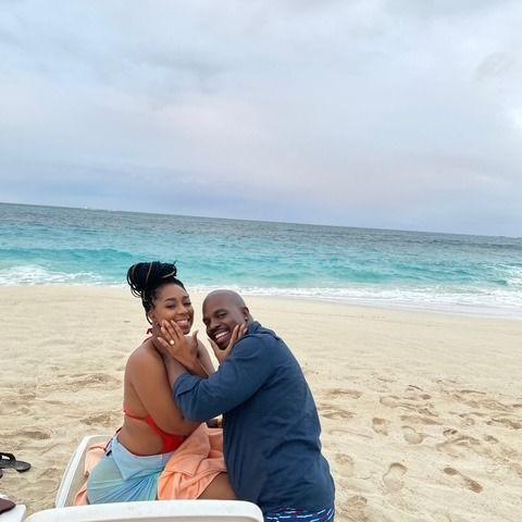 The moment I said “YES”. 
On a trip to the Bahamas to meet his family he surprised me with “The Question”… to be his forever.