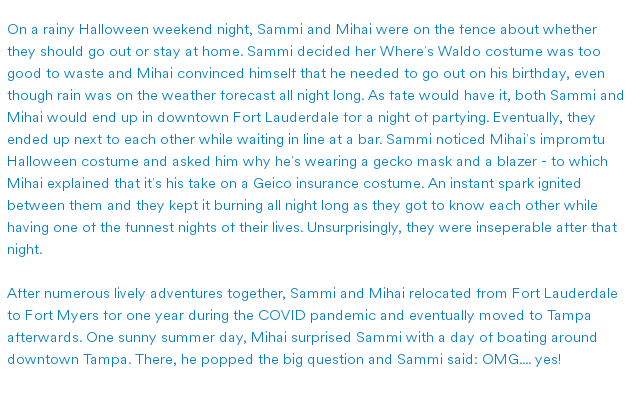 The Wedding Website of Sammi La Rosa and Mihai Gitlan