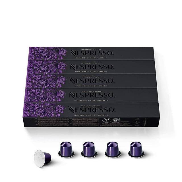 Nespresso Capsules OriginalLine , Ispirazione Firenze Arpeggio, Dark Roast Espresso Coffee, 50 Count Espresso Coffee Pods, Brews 1.35oz