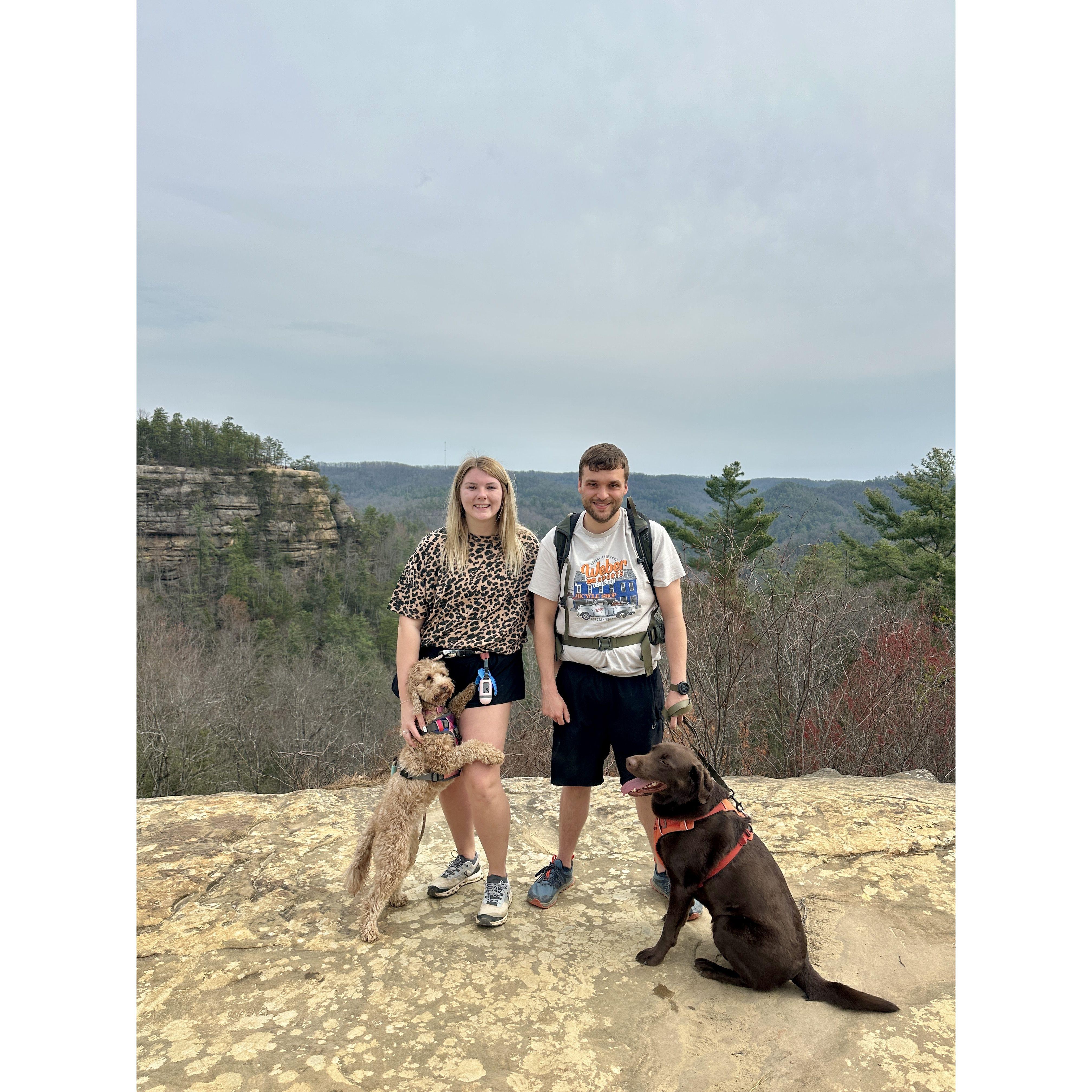 Family photo at Red River Gorge