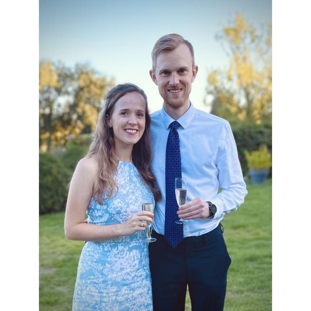 At Peter and Clemi's wedding