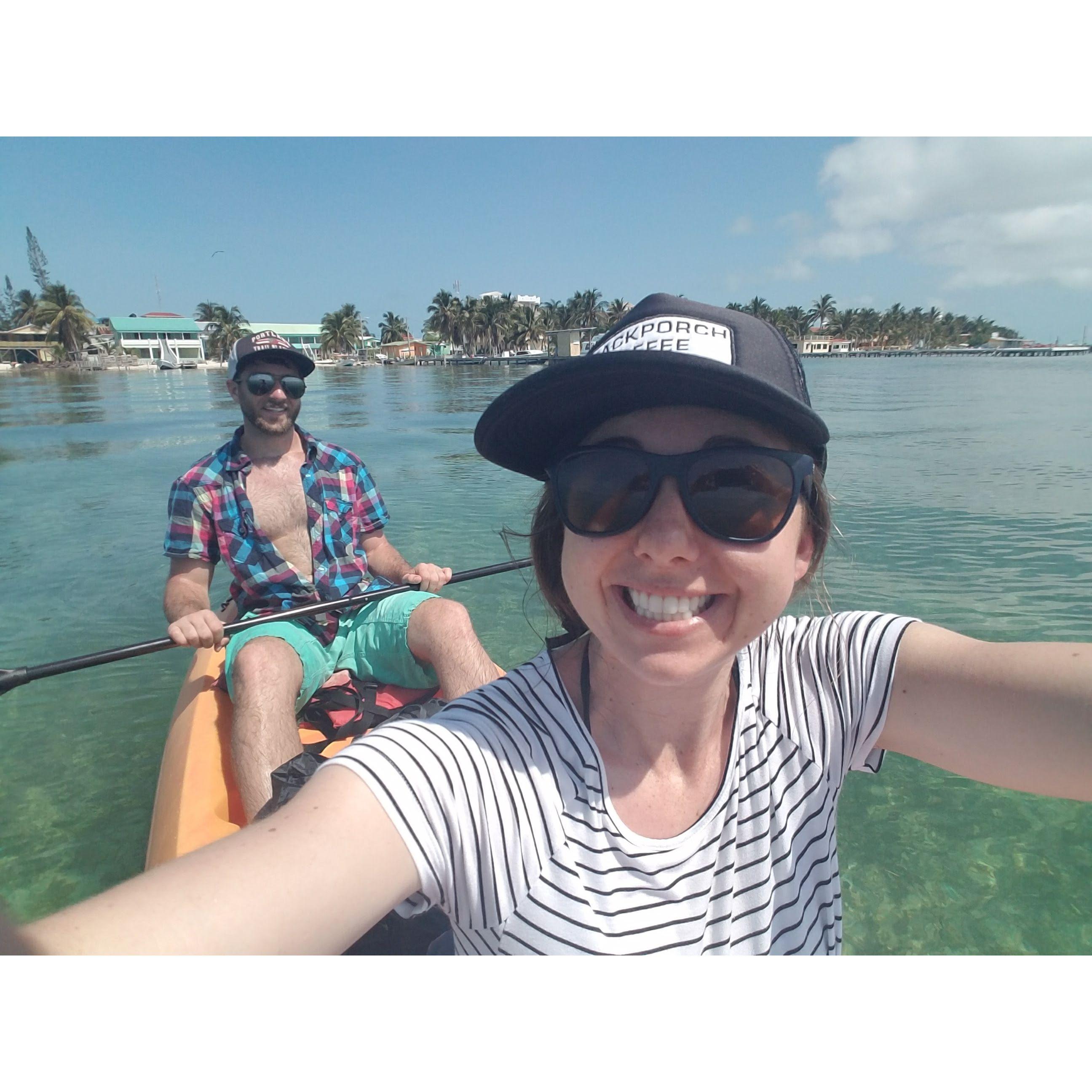 Sea kayaking in Belize in 2017