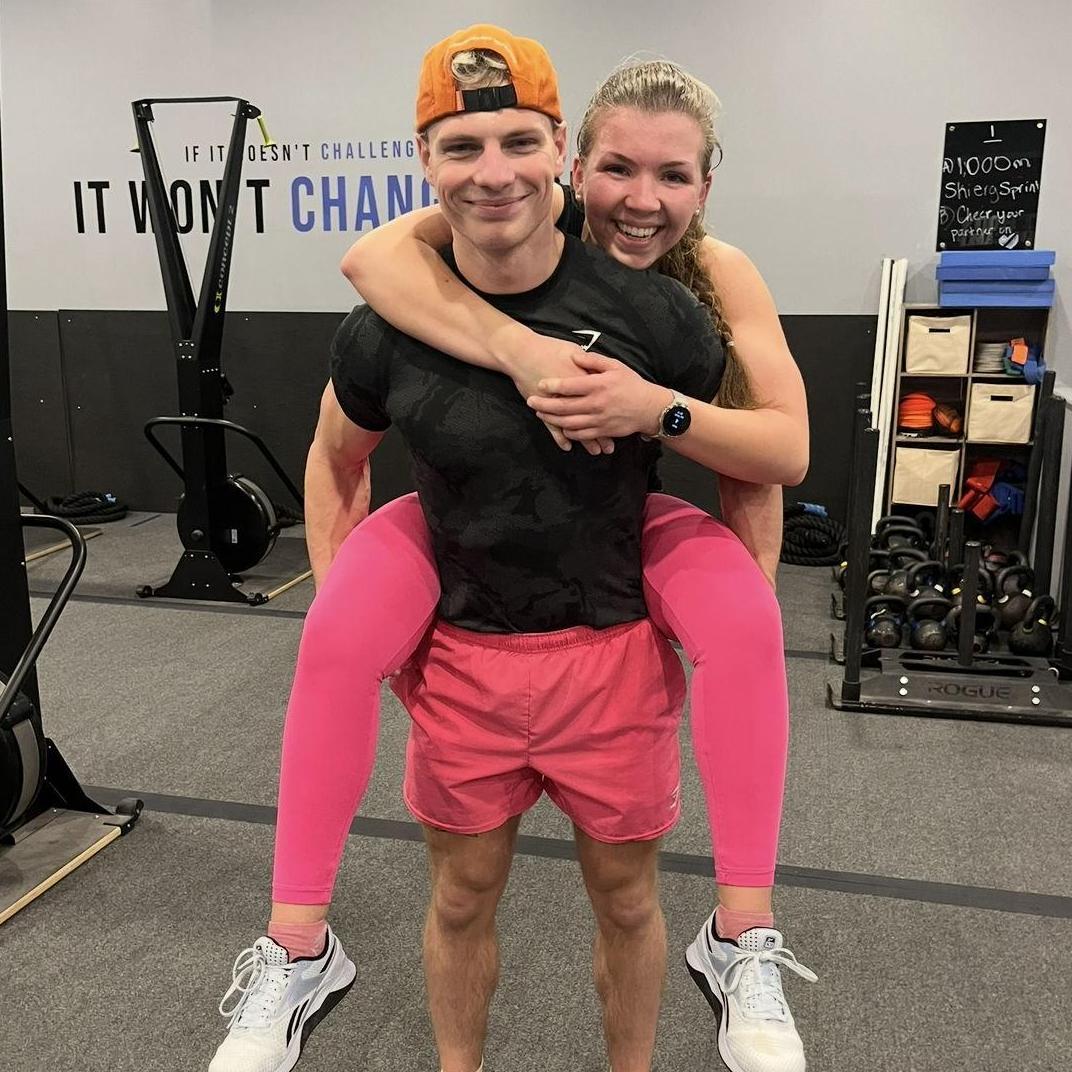 Our Valentine's day date: a workout class while wearing pink!