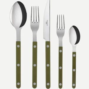 Sabre Olive Green Bistro 5-Piece Flatware Set