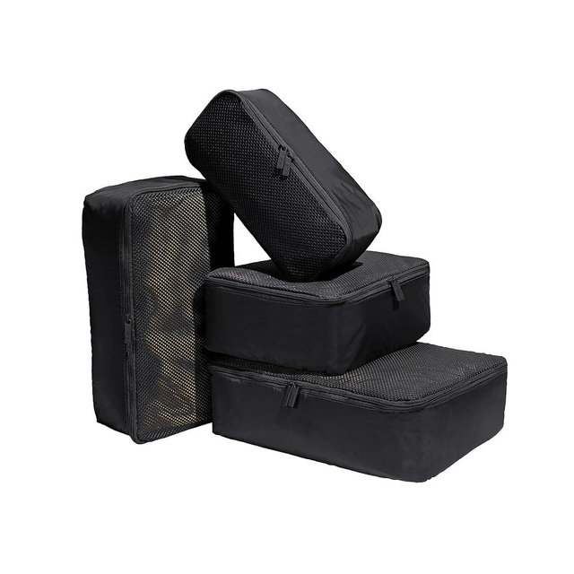 Away Insider Packing Cubes Set of 4 – Lightweight Travel Organizers for Luggage, Suitcases & Carry-On Bags, Jet Black