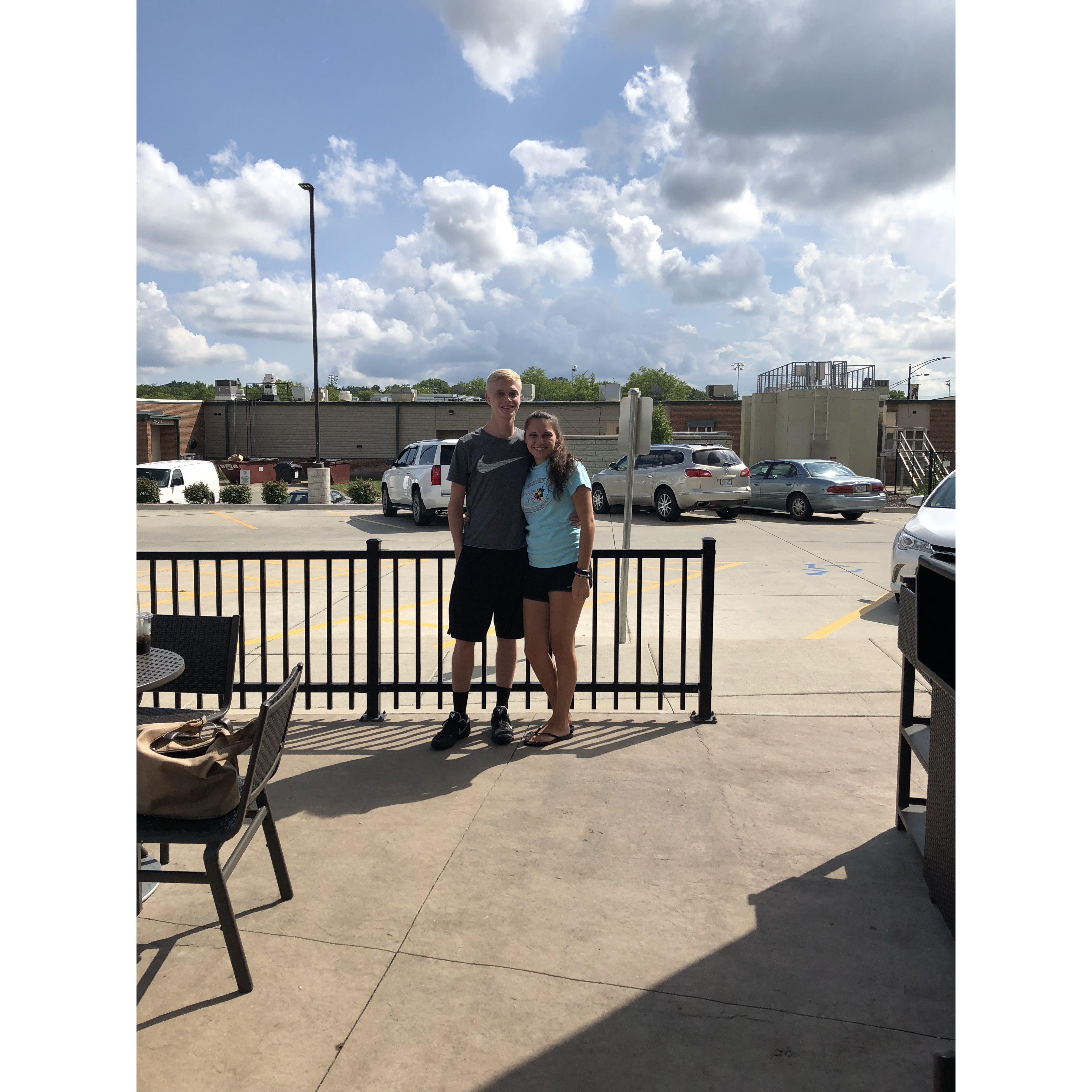 Last pic before leaving Alyssa in Iowa to start her Freshman year of college! Little did we know, this would become our home <3