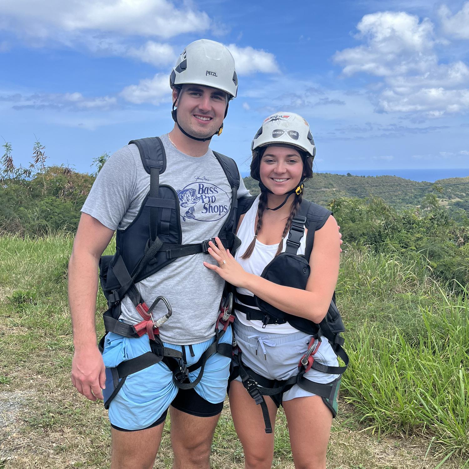 Zip lining in St. Croix