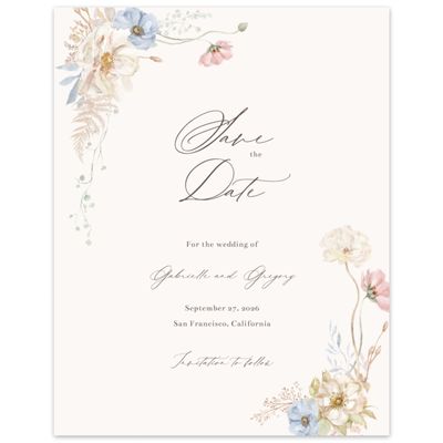 Beige Wedding Digital Save the Date - Almada Portrait