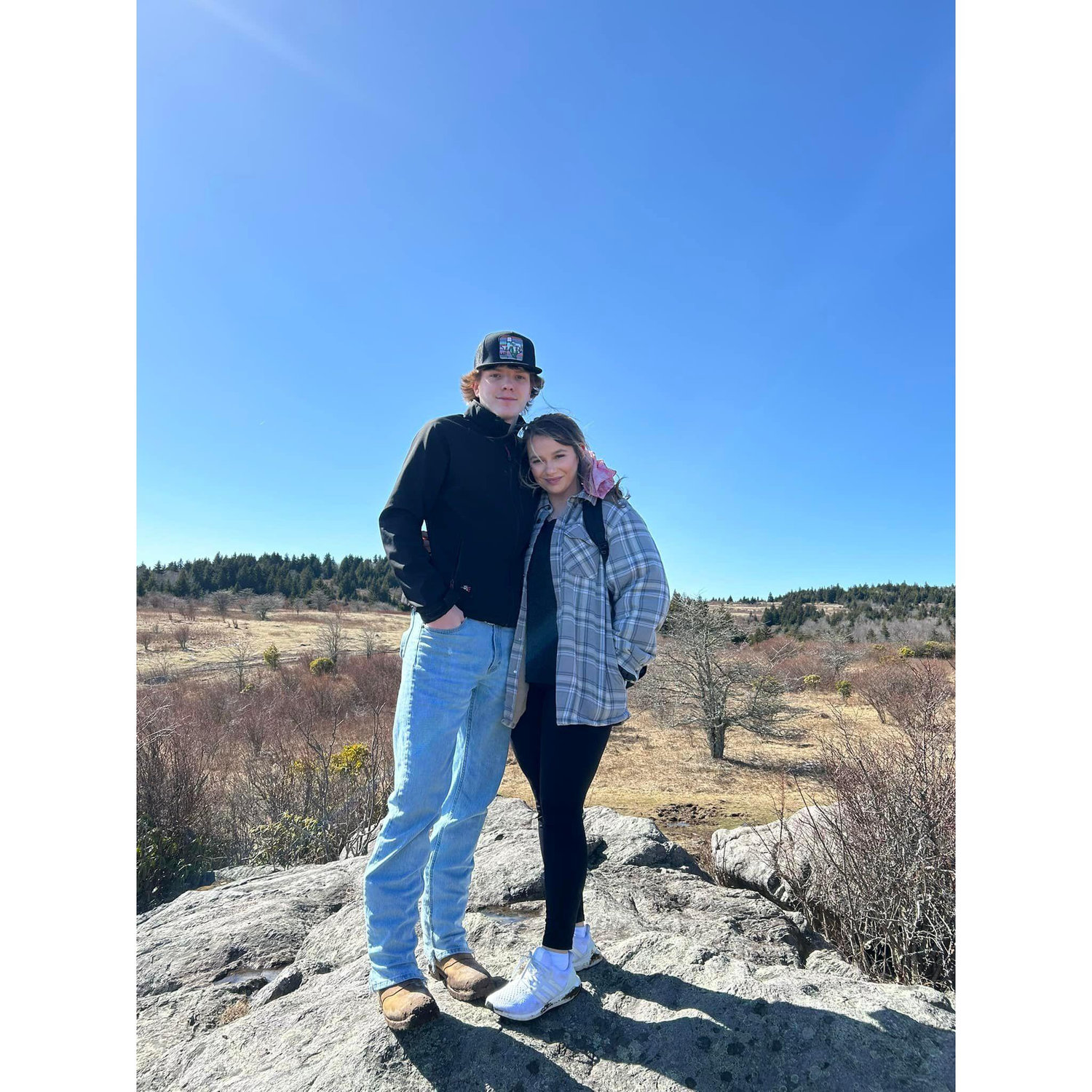 Jake proposed to me at Grayson Highlands State Park. We hiked and got to see wild ponies, but it was very windy that day.